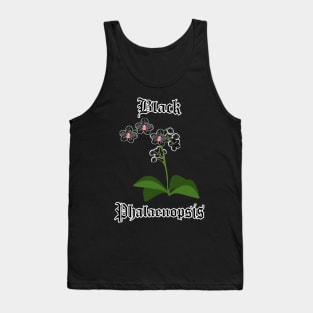 Black Phalaenopsis – Gothic orchid flowers Tank Top